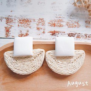 Woven Half Circle Statement Earring